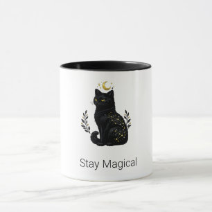 Celestiala Svarta Katt Mystiska Konstellation Mugg