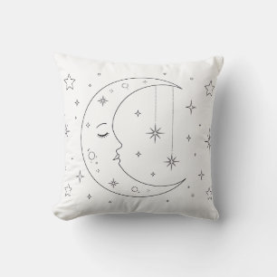 Celestialt Målarbokskudde Måne & Stjärnor Kudde
