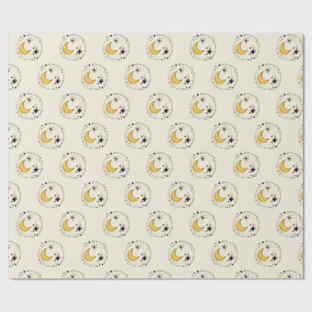 Celestialt omslagspapper presentpapper (Platt)
