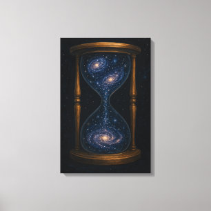 Celestialtimglas med flytande galaxer canvastryck