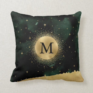 celesticent crescent måne guld Monogram Dekorativ Kudde