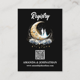 Celesticent crescent måne möhippa silhoutte night  tilläggskort