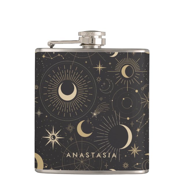 Celestiel Astronomi Personlig Hip Flask Fickplunta (Framsidan)