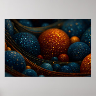Celestiellt flöde: Abstrakt i Rörelse Poster