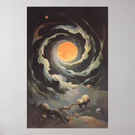 Celestigent konvergens - Surreal Cosmic Stars Poster