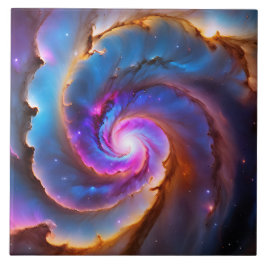 ’Celestium’ - Nebula och Galaxies Kakelplatta