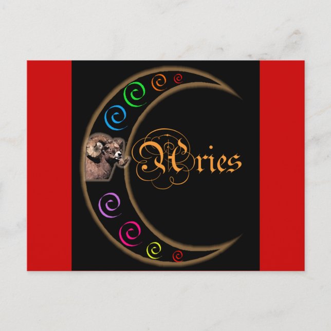 Celestrial Måne Aries Vykort (Framsida)