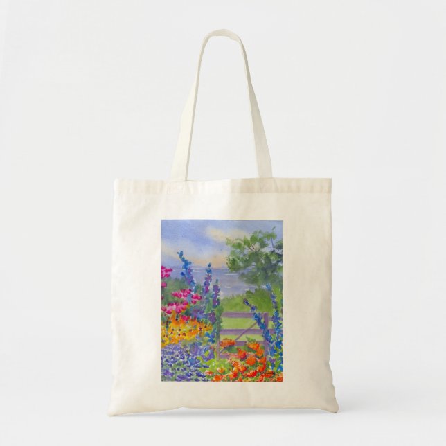 Celia Thaxter Garden at Isle of Shoals Tote Bag Tygkasse (Framsidan)