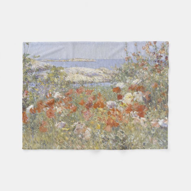 Celia Thaxters Garden av Frederick Childe Hassam Fleecefilt (Framsidan (Horisontell))