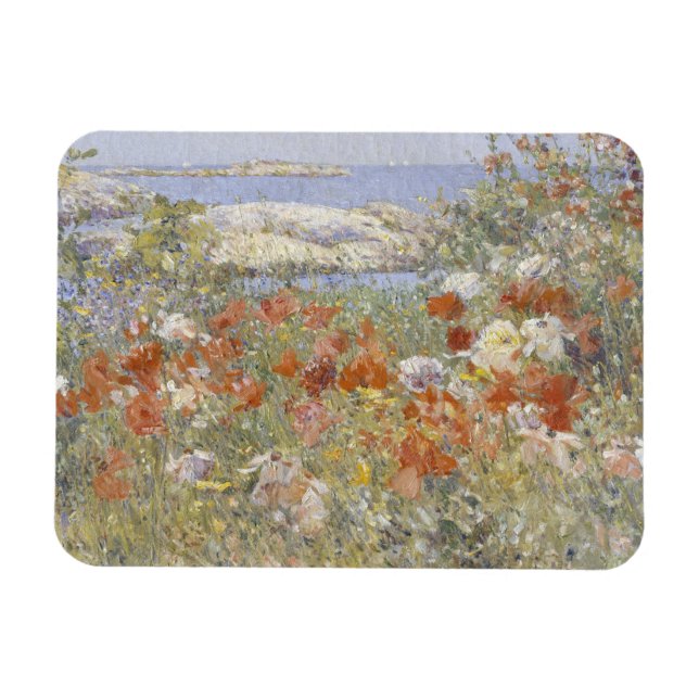 Celia Thaxters Garden av Frederick Childe Hassam Magnet (Horisontell)