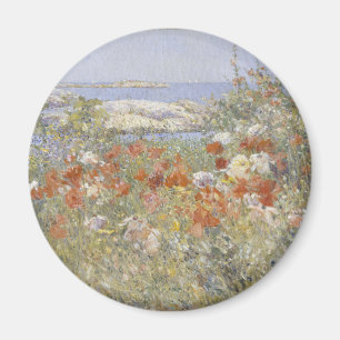 Celia Thaxters trädgård av Childe Hassam Magnet