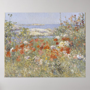 Celia Thaxters trädgård av Childe Hassam Poster