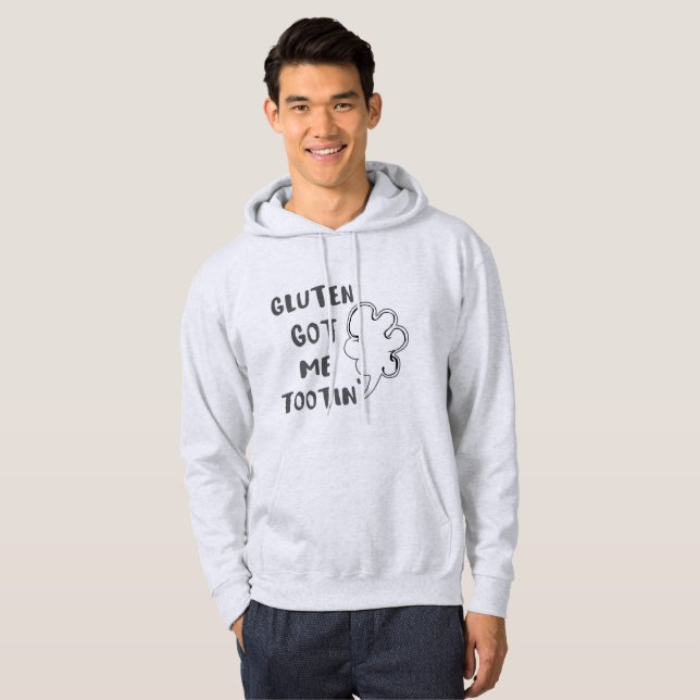 Celiac Awareness Gluten Har Me Tootin Hoodie (Hel framsida)