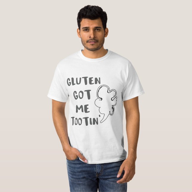 Celiac Awareness Gluten Har Me Tootin T Shirt (Hel framsida)