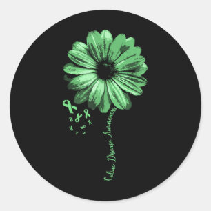 Celiac Disease Awareness Cluten Warrior Söt Gif Runt Klistermärke