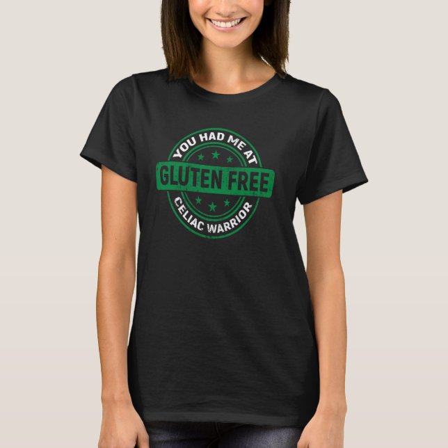 Celiac Disease Awareness  Gluten Allergy Warrior T Shirt (Framsida)