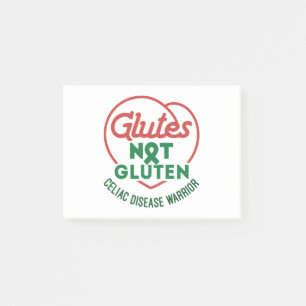 Celiac Disease Awareness Glutes Not Gluten Post-it Block
