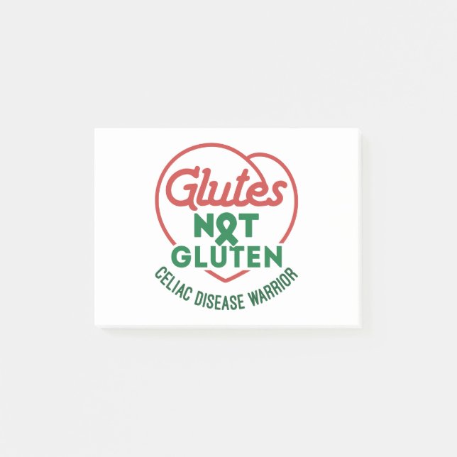 Celiac Disease Awareness Glutes Not Gluten Post-it Block (Framsida)