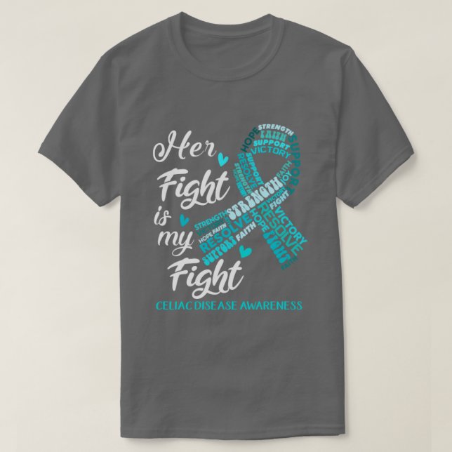 Celiac Disease Awareness Hennes kamp är min kamp T Shirt (Design framsida)