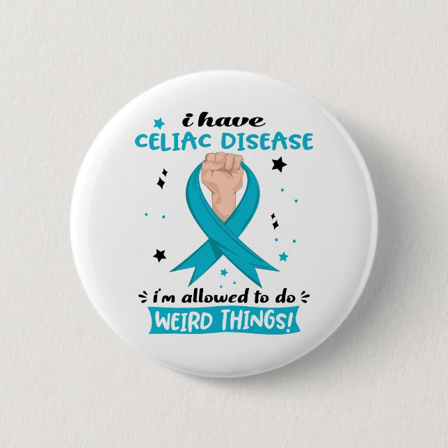 Celiac Disease Awareness Månth Ribbon Gifts Knapp (Framsida)