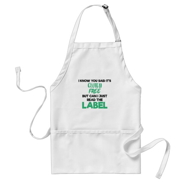 Celiac Disease Gluten Free läste etiketten Gluten  Förkläde (Framsidan)