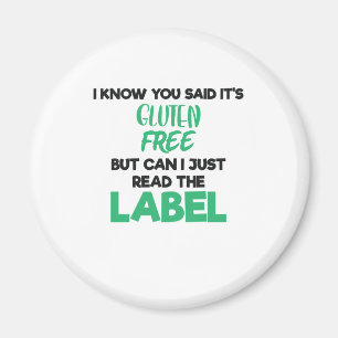 Celiac Disease Gluten Free läste etiketten Gluten  Magnet