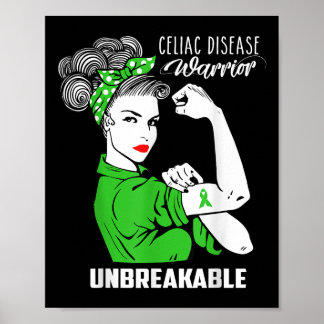 Celiac Disease Warrior Obrytable Shirt Awareness Poster