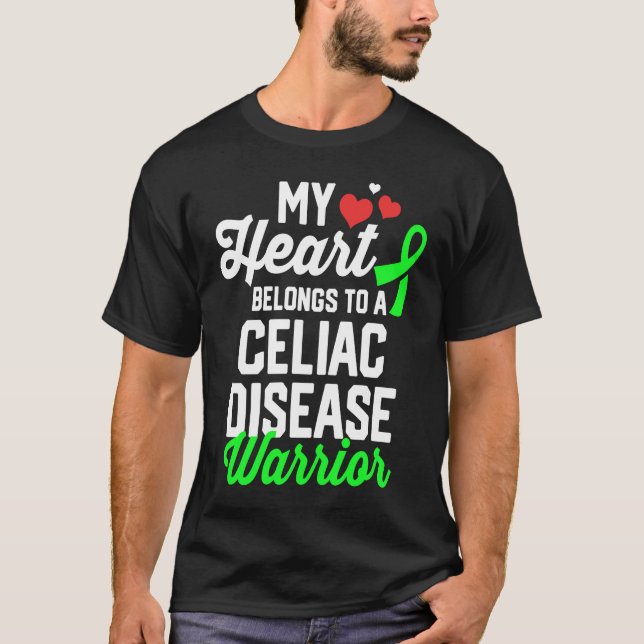 Celiac Disease Warrior Survivor Support Awareness  T Shirt (Framsida)