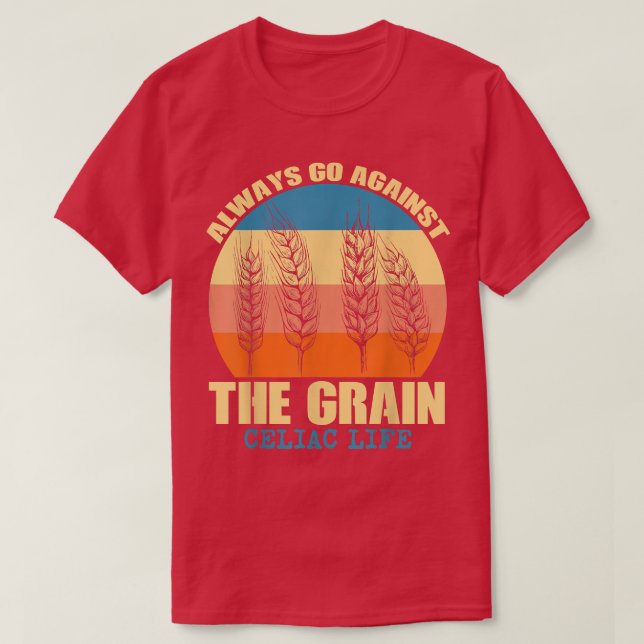 Celiac LifeWheat Barley Rye Gluten Intolerans Gif T Shirt (Design framsida)