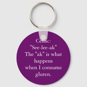 Celiac: "Se-lee-ak" keychain Nyckelring