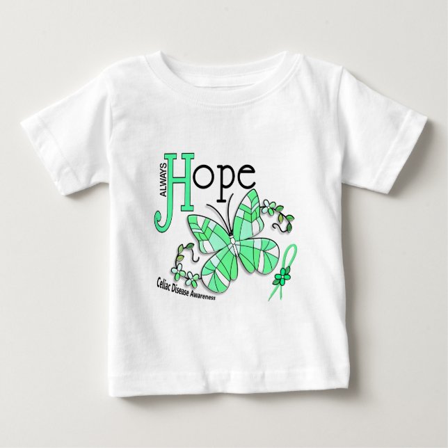 Celiac sjukdom för målat glassfjäril tee (Framsida)