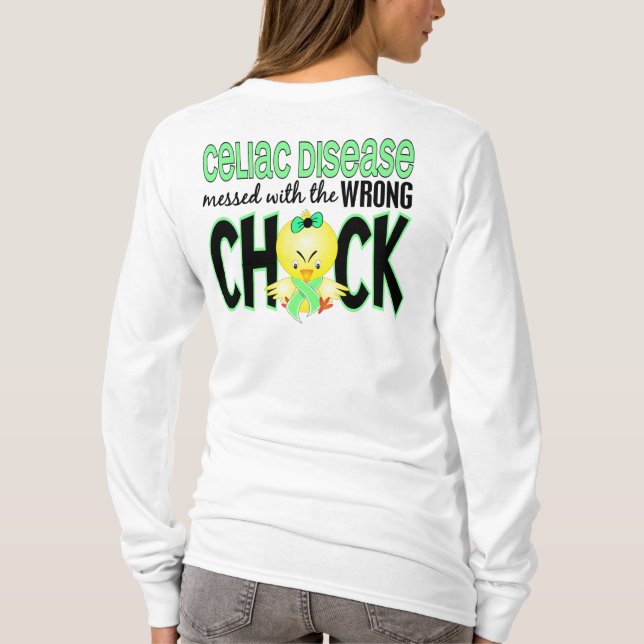 Celiac sjukdom röra med den fla chicken tröja (Baksida)