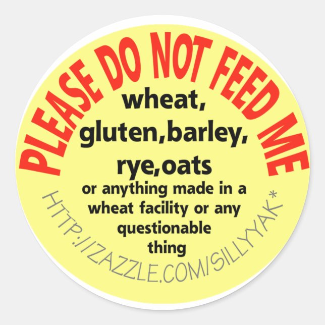 Celiac Sticker Runt Klistermärke (Framsida)