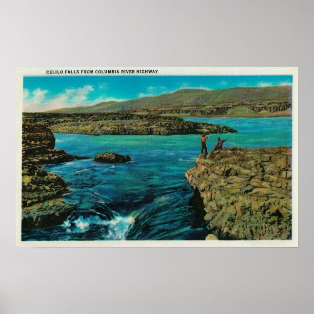 Celilo Falls på Columbia River Poster (Framsidan)