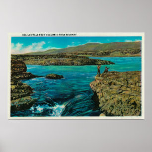 Celilo nedgångar på Columbiaet River Poster