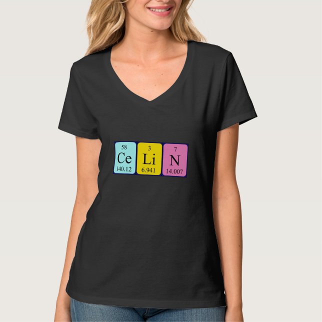 Celin, återkommande skjorta bord namn t shirt (Framsida)