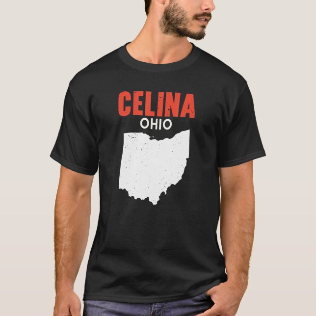 Celina Ohio USA State America Travel Ohioan T Shirt (Framsida)