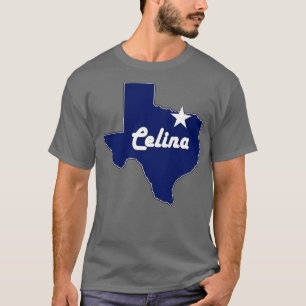 Celina Texas Lone State Karta TX City Navy Blue T Shirt