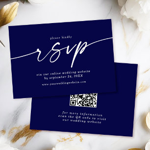 Celine • Bröllpswebbplats RSVP med QR-kod Tilläggskort