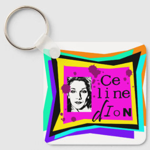 Celine Dion - popkonst Nyckelring