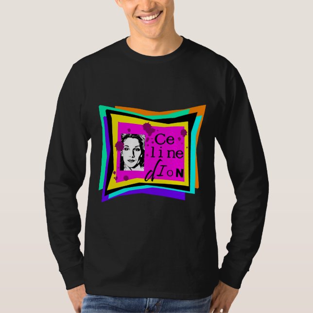 Celine Dion - popkonst T Shirt (Framsida)