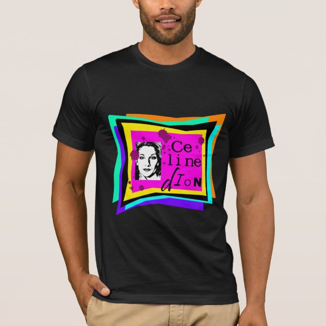 Celine Dion - popkonst T Shirt (Framsida)