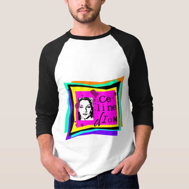 Celine Dion - popkonst T Shirt (Framsida)