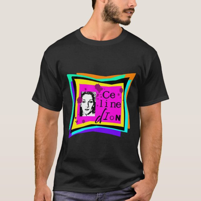 Celine Dion - popkonst T Shirt (Framsida)