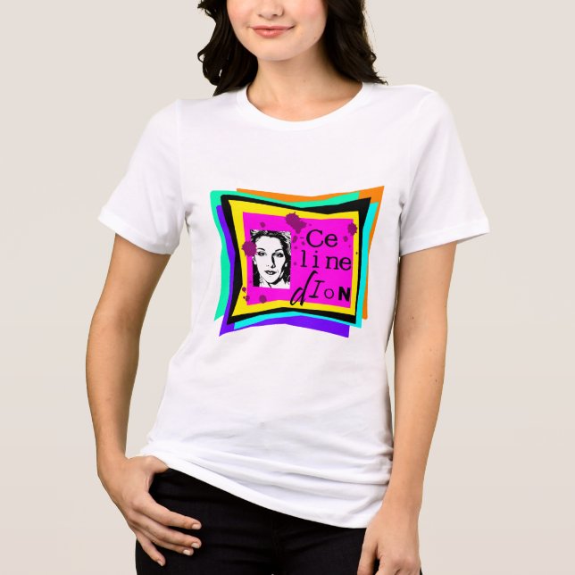 Celine Dion - popkonst T Shirt (Framsida)