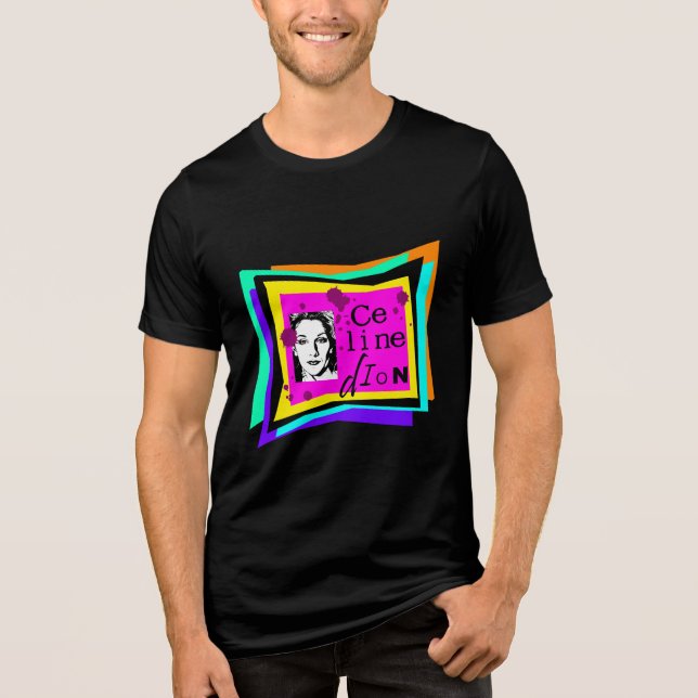Celine Dion - popkonst T Shirt (Framsida)