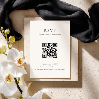 CELINE Minimalist QR Code RSVP Card OSA Kort