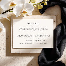 CELINE Minimalist Wedding Details Enclosure Card Inbjudningar