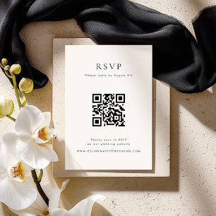 CELINE Minimalistisk QR-kod RSVP-kort OSA Kort