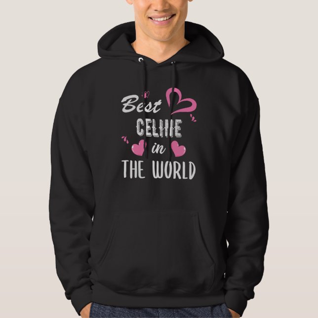 Celine Namn, bästa Celine i världen Hoodie (Framsida)